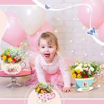 Yinder 6-Pack Floral Tea Party Centerpieces