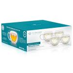 Teabloom Insulated Glass Cups Set of 4