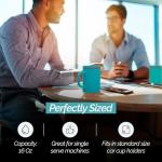 Set of 2 Aqua Double Wall Insulated Desk Mugs