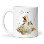 Personalized Duck Lover Coffee Mug with Wrendale Art