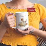 Personalized Duck Lover Coffee Mug with Wrendale Art