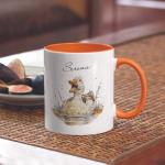 Personalized Duck Lover Coffee Mug with Wrendale Art