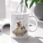 Personalized Duck Lover Coffee Mug with Wrendale Art