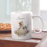 Personalized Duck Lover Coffee Mug with Wrendale Art