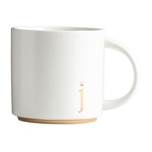 Personalized Monogram Golden Initial Ceramic Mugs