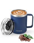 RAYMYLO 12 oz Insulated Coffee Mug with Lid