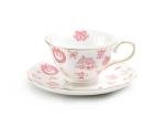 Christmas Pink Bow 7oz Tea Cup and Saucer