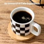 Black and White Stackable Espresso Cups Set