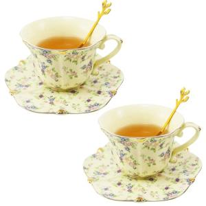 Vintage Yellow Rose Tea Cup and Saucer Set