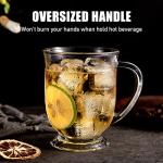 Claplante 15 oz Clear Glass Mug Set of 8