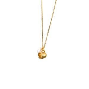 Dainty Gold Teacup Pendant Necklace for Women