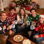 Christmas Coffee Mug Set of 6 - Festive Designs