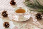 Christmas Pink Bow 7oz Tea Cup and Saucer