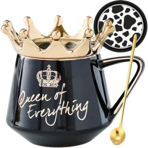 Queen of Everything Mug Set with Spoon & Coaster