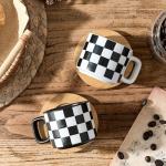 Black and White Stackable Espresso Cups Set