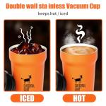 Cheerful Goat Insulated Ceramic Coffee Mug 12oz