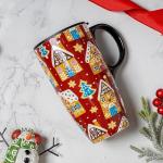 Christmas Gingerbread House Insulated Travel Mug 17 Oz
