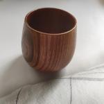 Natural Wooden Japanese Tea Cup - 1 Pack