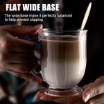 Claplante 15 oz Clear Glass Mug Set of 8