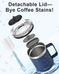 RAYMYLO 12 oz Insulated Coffee Mug with Lid