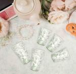 50 Pack Green Floral Paper Cups for Parties