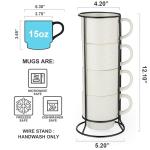 Stackable Coffee Mug Tower Set with Rack