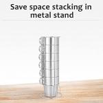 Stackable Stainless Steel Coffee Mug Set of 6