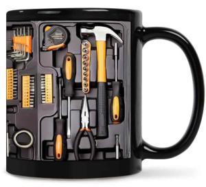 Unique Double-Sided Mechanic Toolbox Coffee Mug