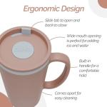 Insulated Travel Mug with Lid and Handle