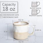 Bosmarlin 18 Oz Large White Ceramic Mug