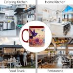 Purple Hummingbird Ceramic Coffee Mug, 11oz