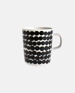 Marimekko Oiva Räsymatto Black Stoneware Mug