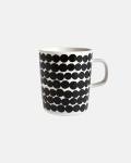 Marimekko Oiva Räsymatto Black Stoneware Mug