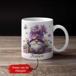 Personalized Spring Gnome Coffee Mug - Unique Design