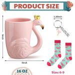 Christmas Flamingo Gift Set: Mug, Socks, Keychain