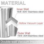 Insulated Stainless Steel Cups Set of 2