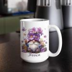 Personalized Spring Gnome Coffee Mug - Unique Design