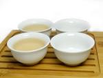 Chinese Gongfu Tea Cup Set of 4, White Porcelain
