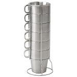Stackable Stainless Steel Coffee Mug Set of 6