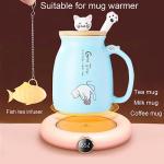 Kawaii Ceramic Coffee Cup with Cat Lid and Spoon