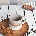 Bosmarlin Grey Ceramic Coffee Mug Set of 2