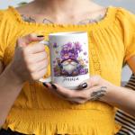 Personalized Spring Gnome Coffee Mug - Unique Design