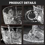 Vintage Glass Teacups and Saucers Set of 6