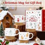 QIKSION Set of 4 Christmas Coffee Mugs