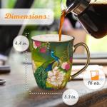 Blue Peacock Inspirational Coffee Mug with Bible Verse