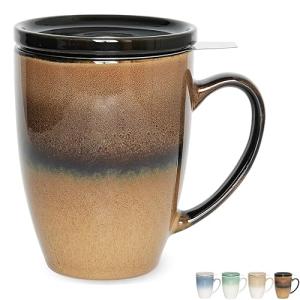 Bosmarlin Ceramic Tea Cup with Infuser, 5 Colors