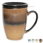 Bosmarlin Ceramic Tea Cup with Infuser, 5 Colors