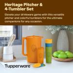 Tupperware Retro Pitcher and Tumblers Set