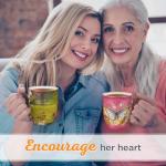 Blue Peacock Inspirational Coffee Mug with Bible Verse