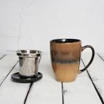 Bosmarlin Ceramic Tea Cup with Infuser, 5 Colors